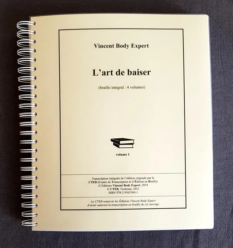 L'Art de Baiser version braille L'Art de Baiser version braille