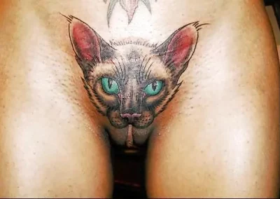 Tatouage vagin chat