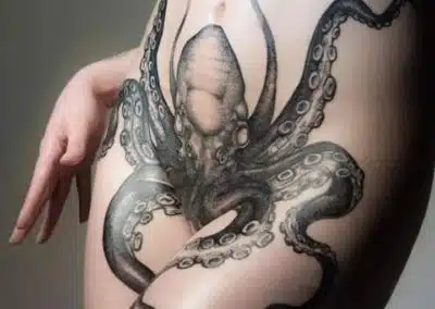 Tatouage vagin pieuvre