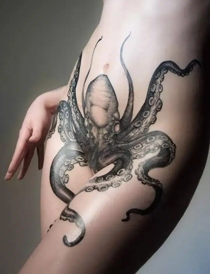 Tatouage vagin pieuvre